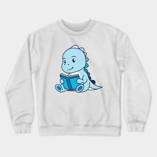 Cute Blue Dinosaur Crewneck Sweatshirt